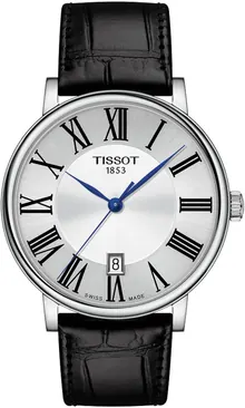 Tissot Unisex-Adult Carson Stainless Steel Dress Watch Black T1224101603300
