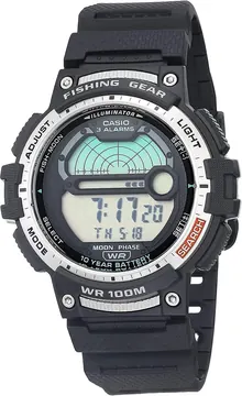 Casio Men's Fishing Timer Quartz Watch with Resin Strap