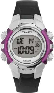 Timex Men's Digital 33mm Watch - Black Band Digital Dial Black Case
