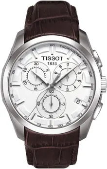 Tissot Men's Couturier Chrono Quartz Stainless-Steel Dress Watch Brown T0356171603100