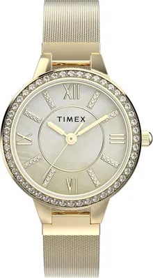 Timex Women's Main Street 29mm Watch - Gold-Tone Bracelet