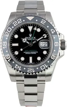 Rolex GMT-Master II Stainless Steel Watch Black Dial 116710LN