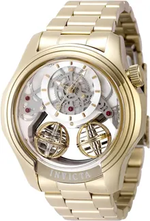 Invicta Specialty Men 46mm Stainless Steel Gold Dial PC21AF Quartz Watch