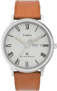 Timex Men's Waterbury Classic 40mm Watch - Tan Strap Gray Dial