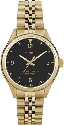 Timex Women's Waterbury Traditional 34mm Watch – Gold-Tone & Black