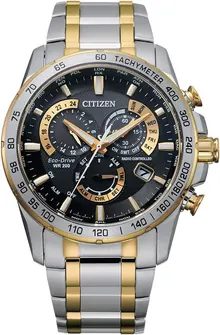 Citizen Men's Eco-Drive Sport Luxury PCAT Chronograph Watch in Two-tone Stainless Steel