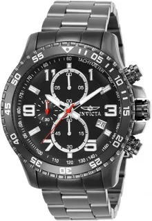 Invicta Men's 14879 Specialty Chronograph Silver Grey Dial Gunmetal Watch