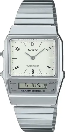 Casio Vintage Retro Modern Silver Watch AQ800E-7A2VT