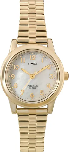 Timex Women's T2M827 Essex Avenue Gold-Tone Stainless Steel Expansion Band Watch
