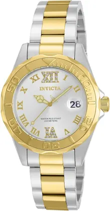 Invicta Women's 12852 Pro Diver Silver Dial Two Tone Watch
