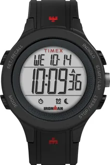 Timex Men's Ironman Triathlon T200 42mm Watch – Black Case Positive Display