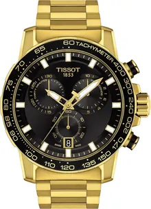 Tissot Men's Supersport Chrono 316L Stainless Steel Case with Yellow Gold PVD Coating Quartz Watch
