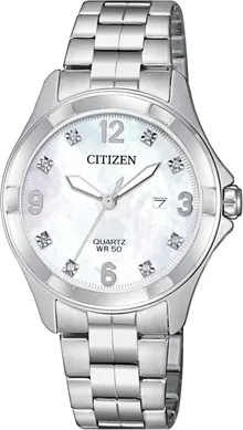 Citizen Quartz Women's Watch, Stainless Steel, Crystal, Silver-Tone