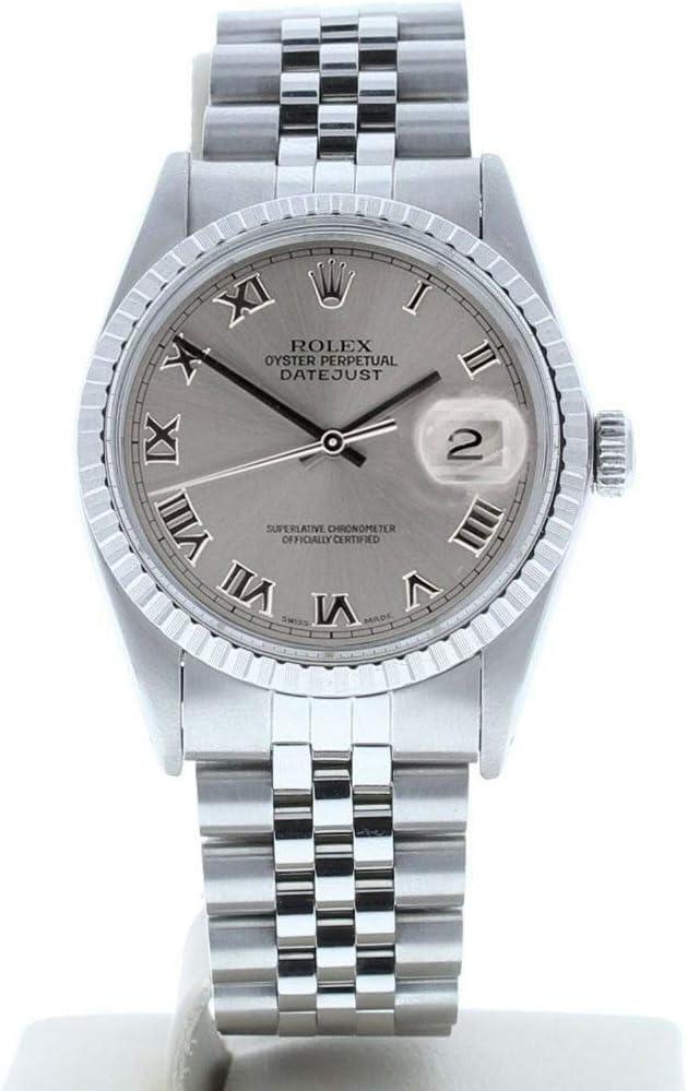 Rolex Men's Stainless Steel Datejust 16030 Silver Roman Face (Certified Preowned)