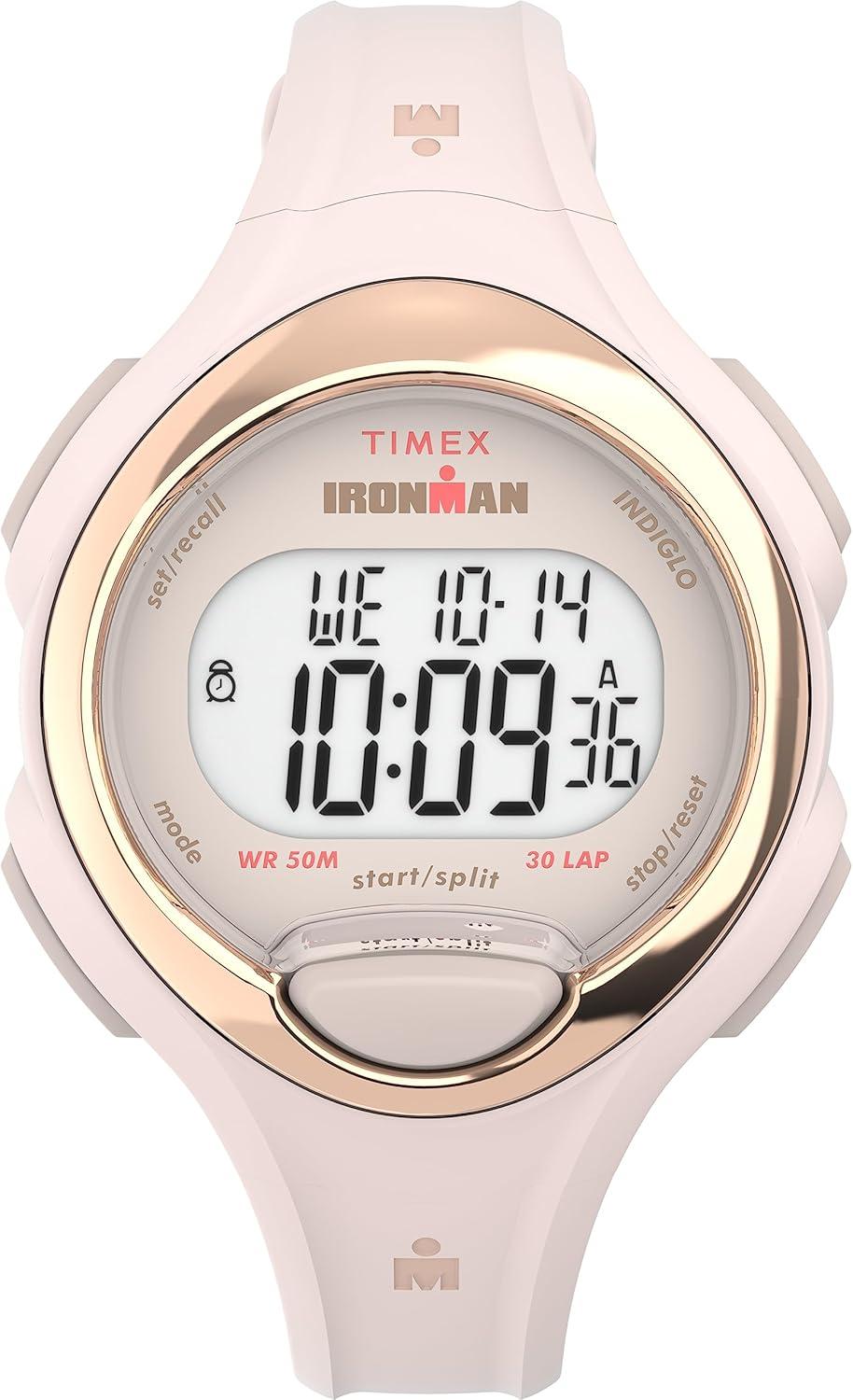 Timex Women's Ironman Triathlon E30 34mm Watch - Pink Strap Digital Dial
