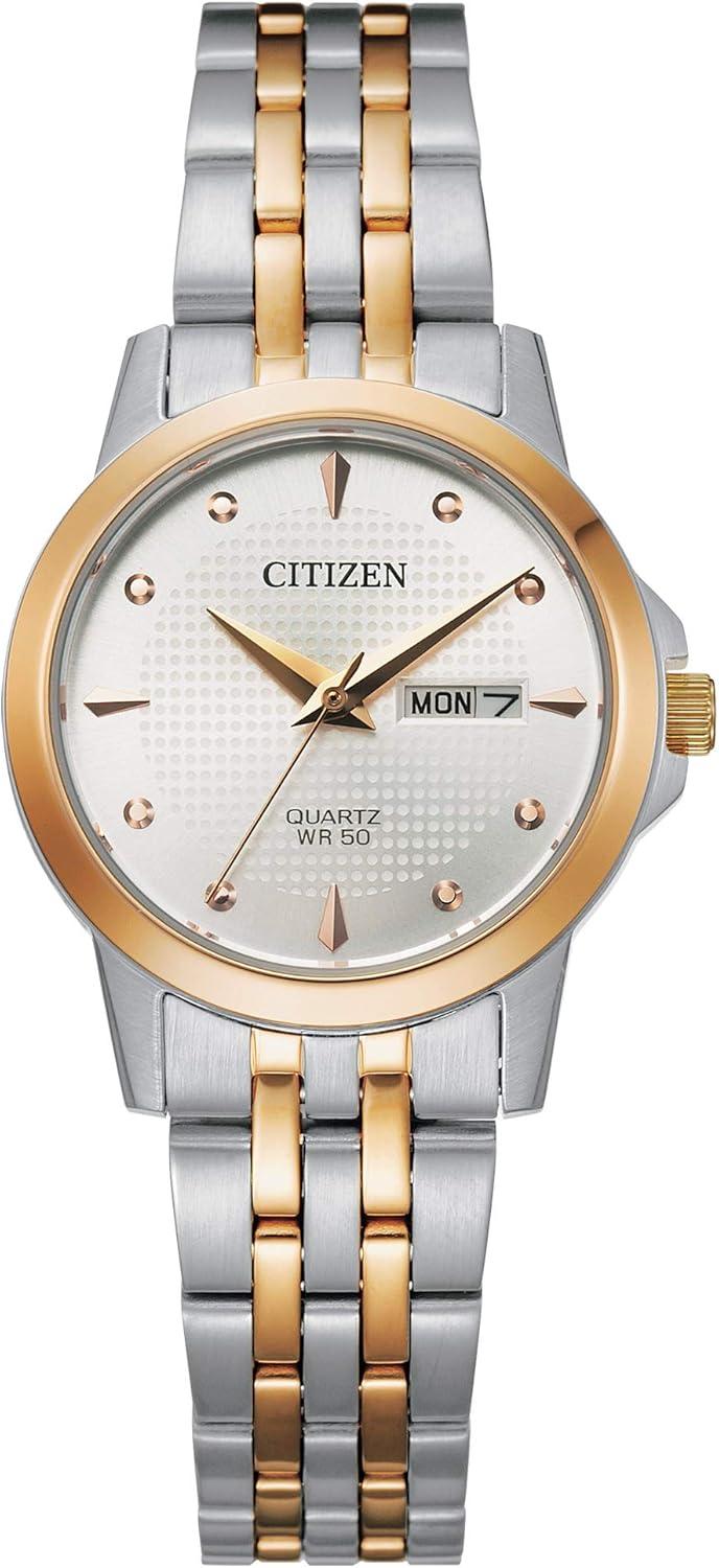 Citizen Quartz Women's Watch, Stainless Steel, Classic, Two-Tone (Model EQ0605-53A)