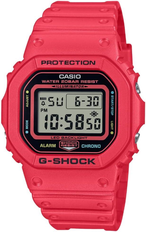G-Shock DW5600EP-4 Red Digital Watch - Style Meets Durability