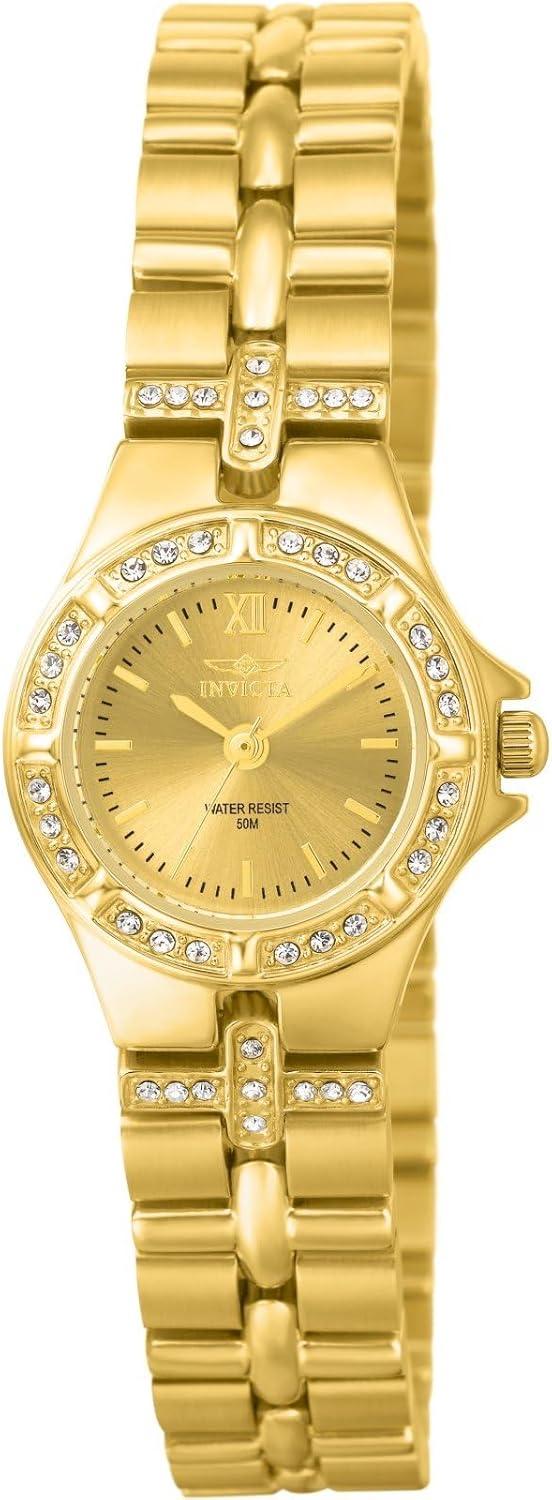 Invicta Women's 0134 Wildflower Collection 18k Gold-Plated Crystal Accented Watch