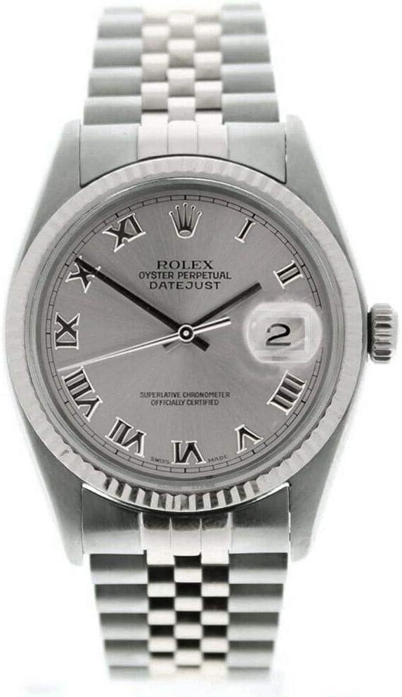 Rolex Men's Datejust 16014 Jubilee Band Silver Roman Dial