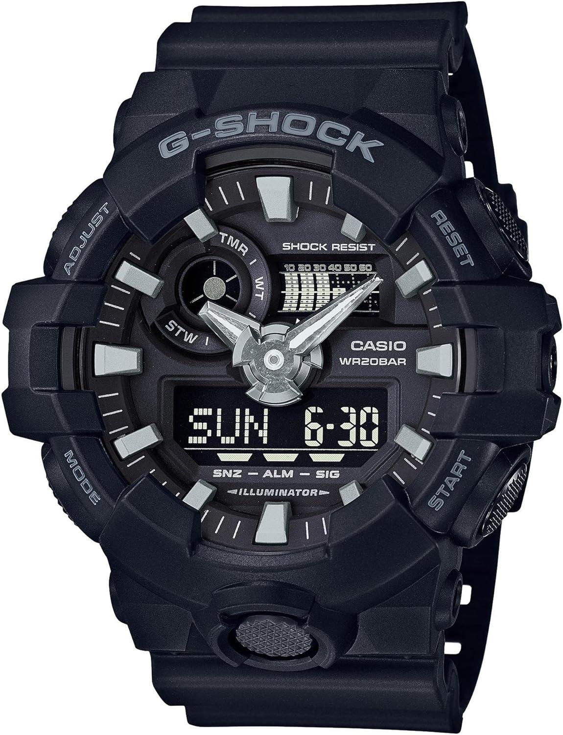 Casio Men's 'G Shock' Quartz Resin Casual Watch - GA-700-1BCR