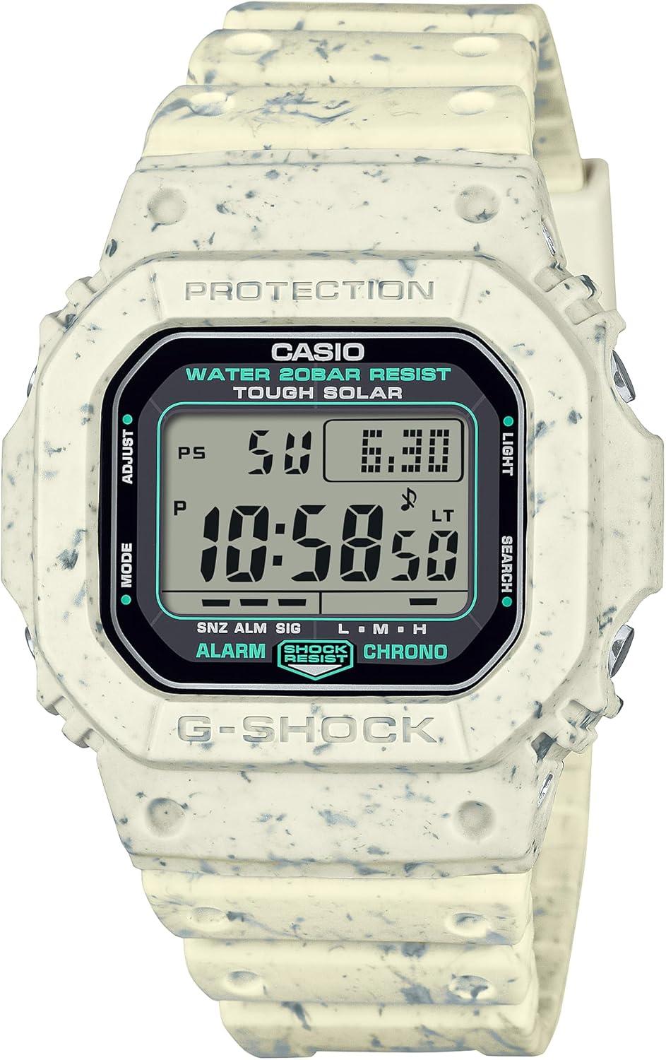 Casio G-Shock Recycled Resin White Green Digital Watch G5600BG-5