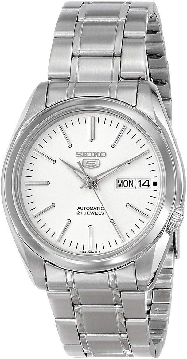 SEIKO Men's Year-Round Automatic Watch with Stainless Steel Strap, Silver