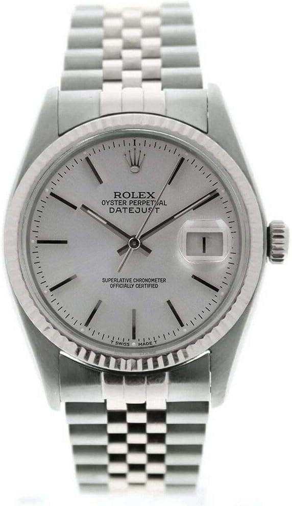 Rolex Men's Datejust 16014 Jubilee Band Silver Stick Dial