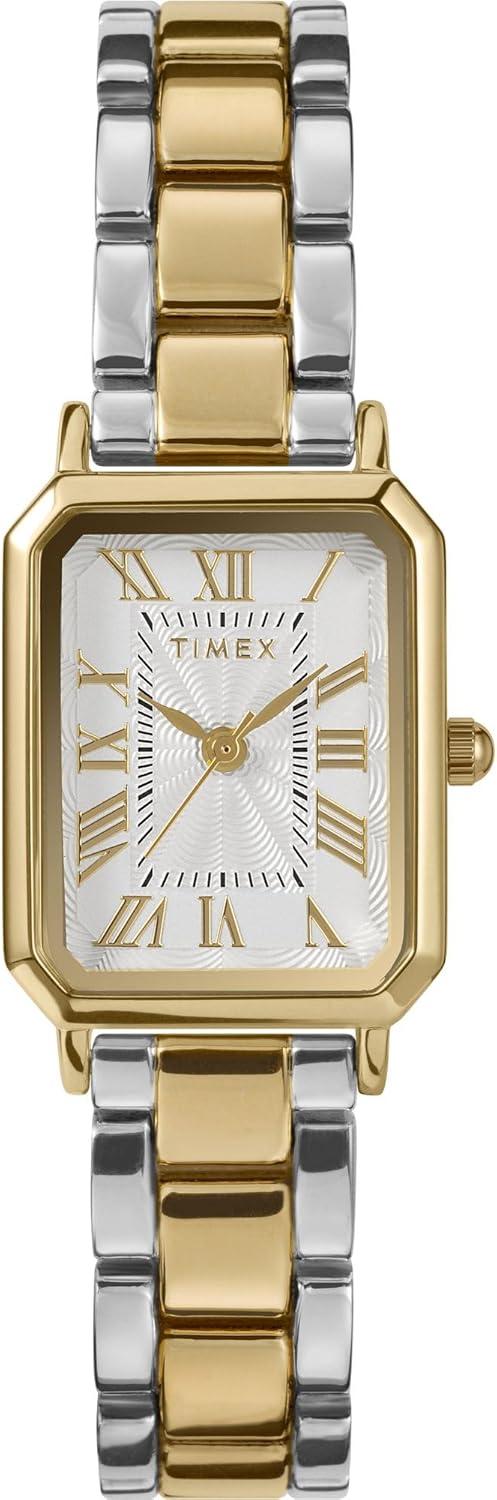 Timex Women's Dress 21mm Watch - Two-Tone Strap White Dial
