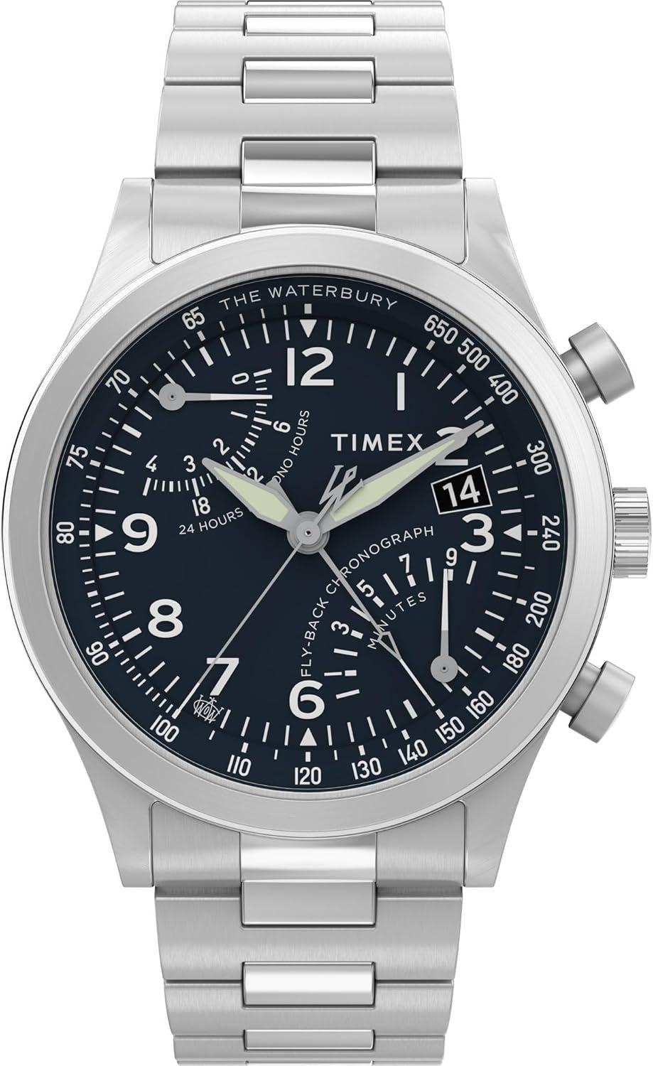 Timex Men's Waterbury Traditional Fly Back Chronograph 43mm Watch