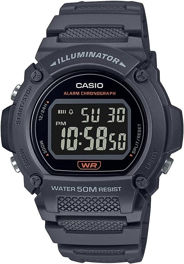 Casio Quartz Fitness Watch with Resin Strap, Gray, Unisex