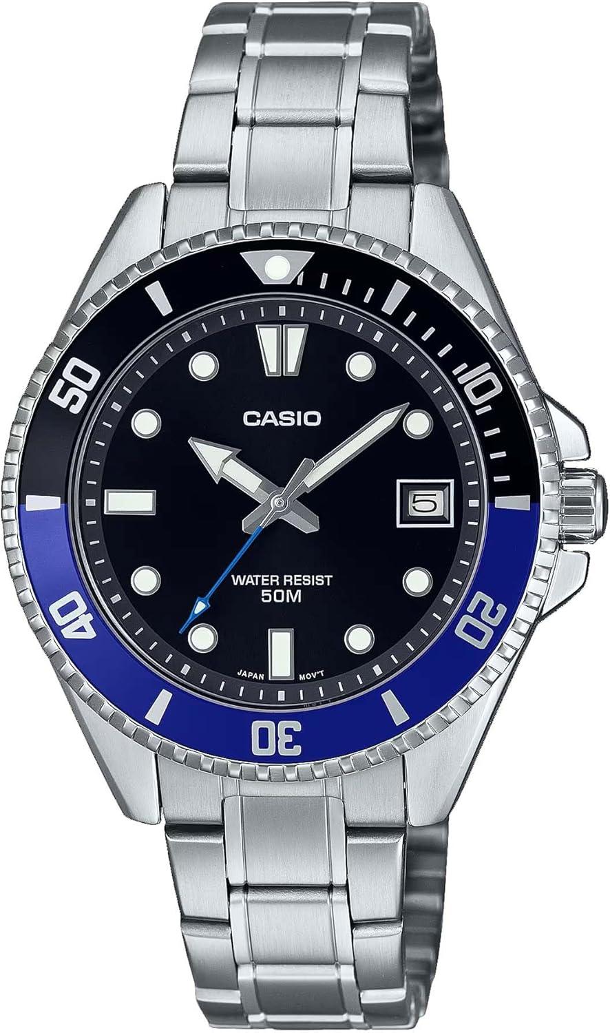 Casio MDV10D-1A2V Unisex Dive Inspired 38 mm Stainless Steel Black Dial Sports Watch