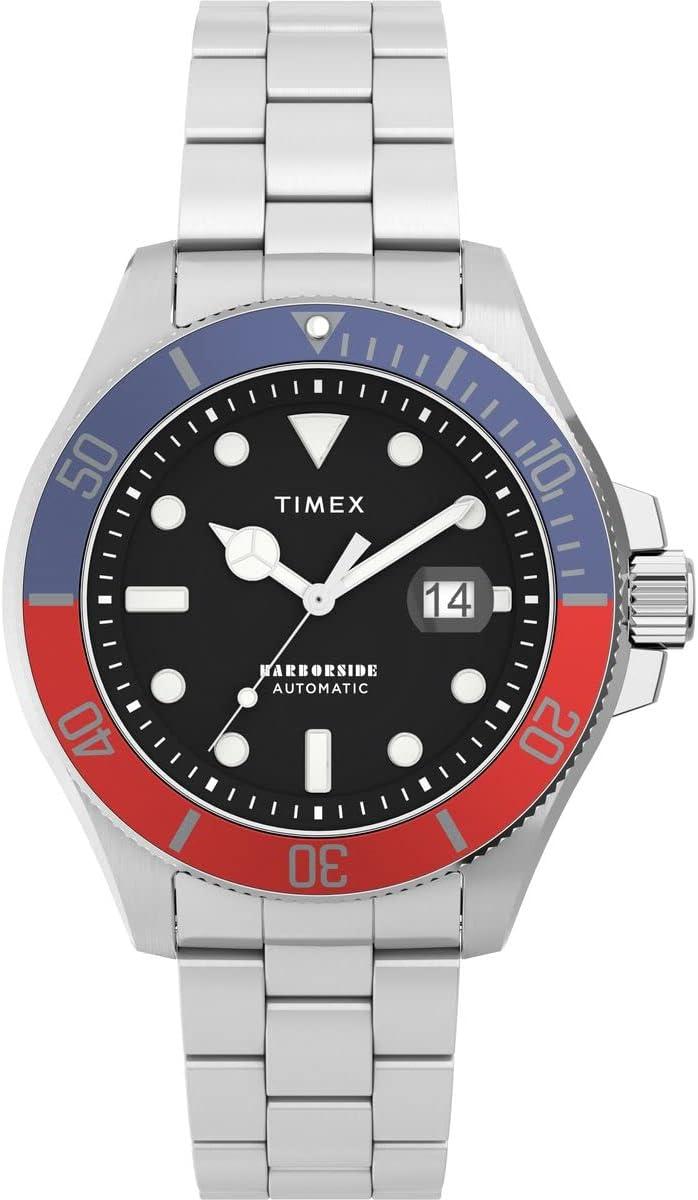 Timex Men's Harborside Coast Automatic 44mm Watch - Stainless Steel Bracelet Blue Dial