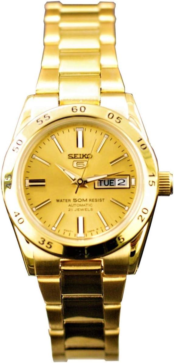 SEIKO 5 Sports Automatic Gold Dial Ladies Watch SYMG44K1
