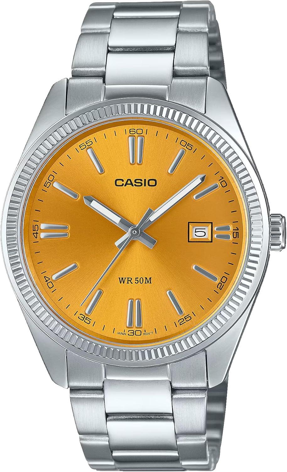 Casio MTP1302PD-9AV Yellow Dial Watch - A Timeless Classic