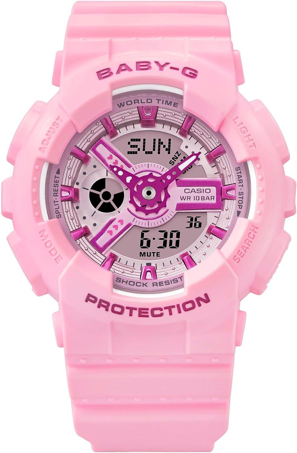 Casio Baby-G Fresh Colours Pink Resin Analog-Digital Watch BA-110YK-4A