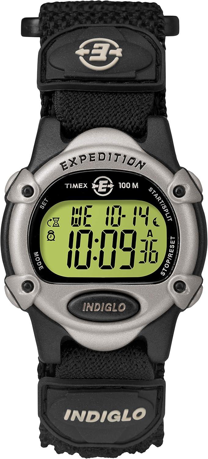 Timex Unisex T47852 Expedition Mid-Size Digital CAT Black Fast Wrap Strap Watch