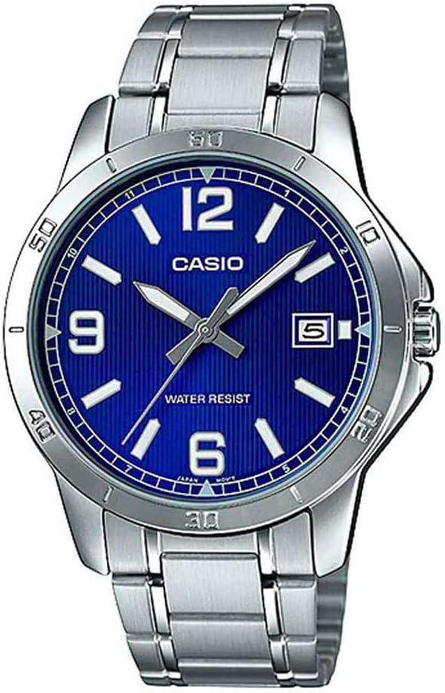 Casio MTP-V004D-2BUDF Analog Quartz Silver Stainless Steel Men's Watch