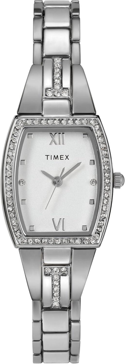 Timex Women's Main Street 22mm Watch - Silver-Tone Bracelet Silver Dial