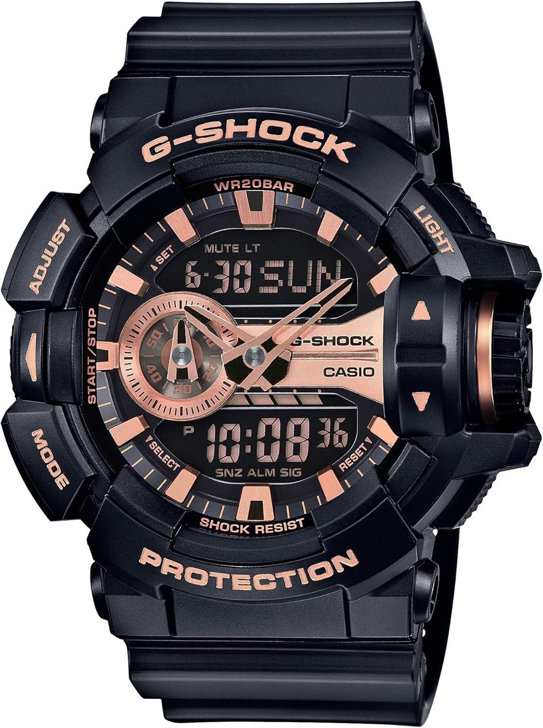 Casio XL G-Shock Quartz Sport Watch with Plastic Strap, 18.3 (Model GA-400GB-1A4)