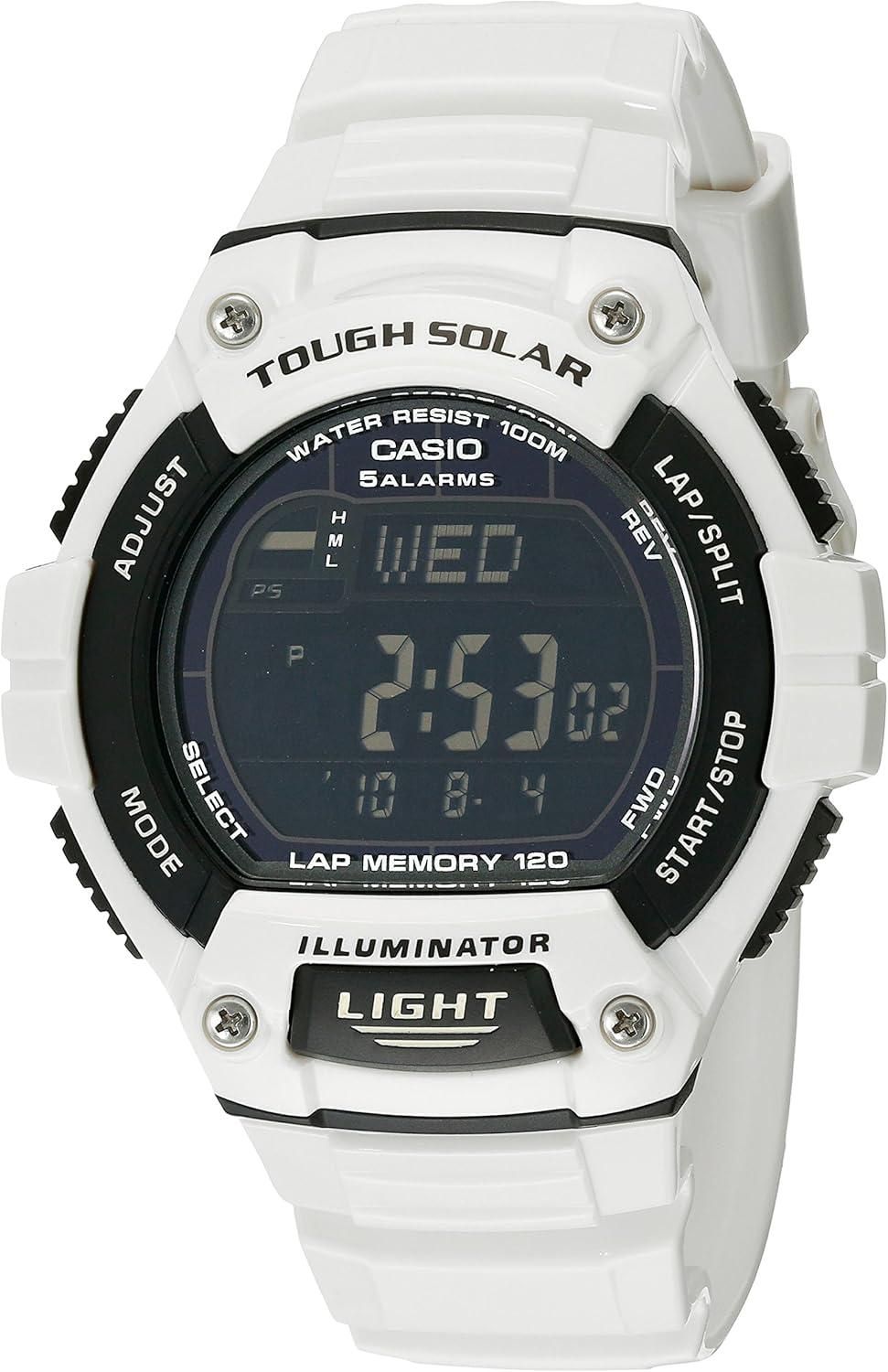 Casio Men's W-S220C-7BVCF Digital Display Quartz White Watch
