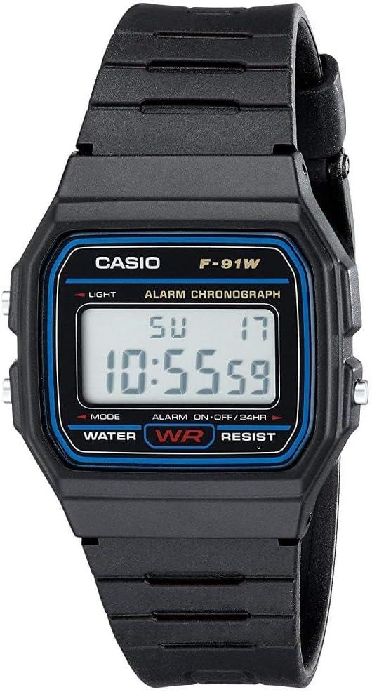 Casio F91W Digital Sports Watch - Black, 1 Count (Pack of 1)