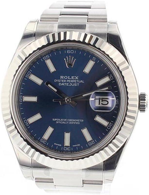 Rolex Datejust II 41mm Steel Blue Dial Men's Watch 116334