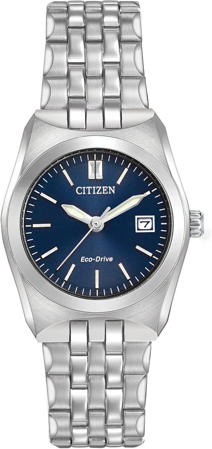 Citizen Women's Eco-Drive Corso Classic Watch in Stainless Steel, Blue Dial