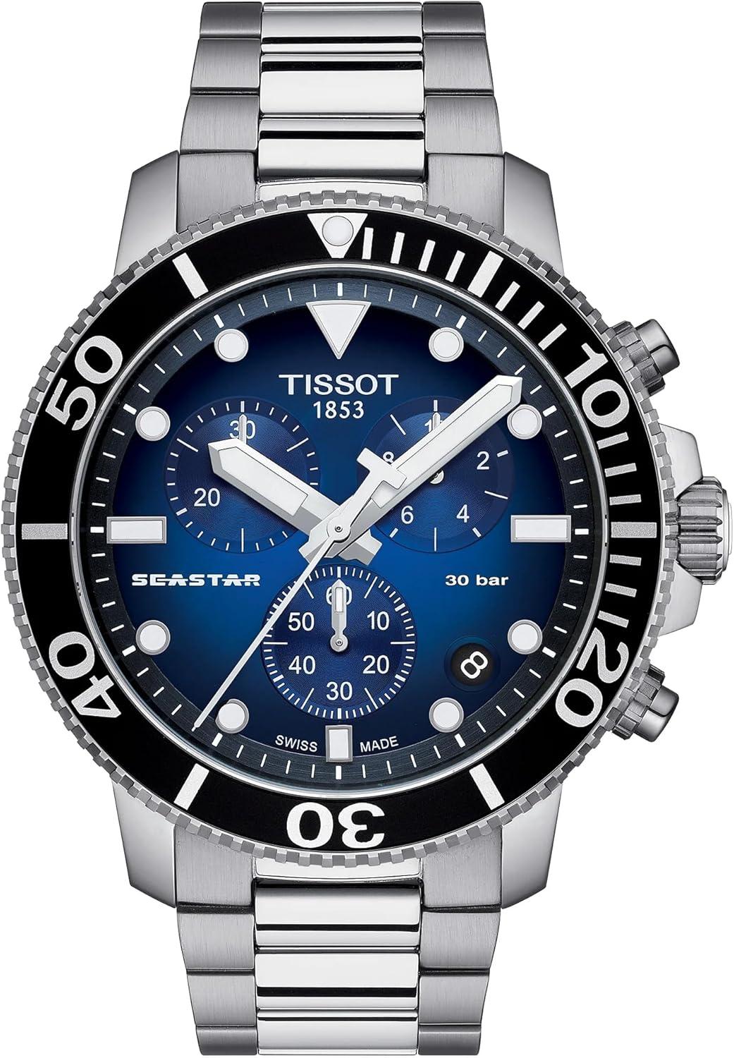 Tissot Men's Seastar Ceramic Sport Watch Silver T1204171104101