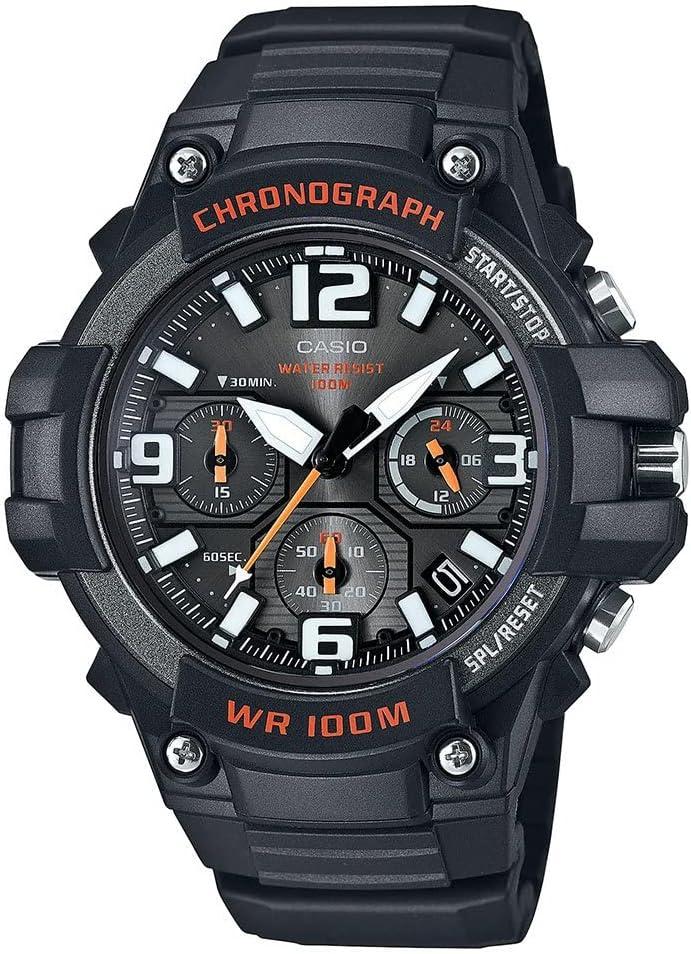 Casio Men's MCW100H Heavy Duty Design Watch - Black/Orange
