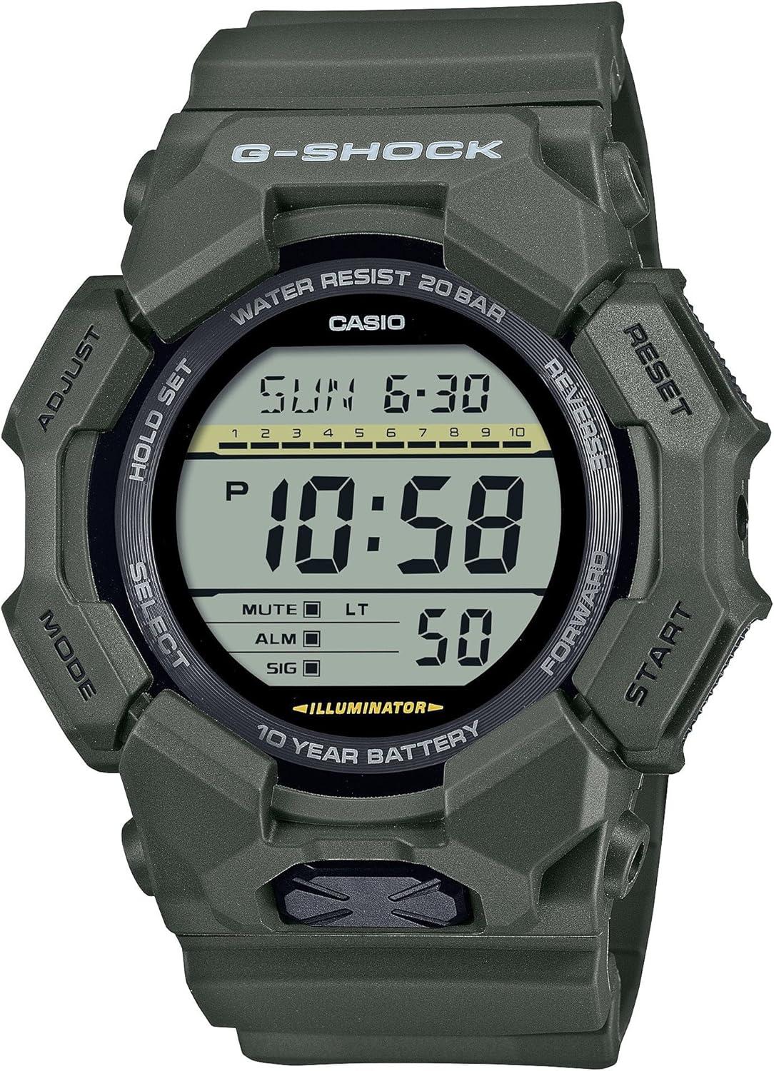 Casio G-Shock Olive Green Digital 10 Year Battery Watch GD-010-3