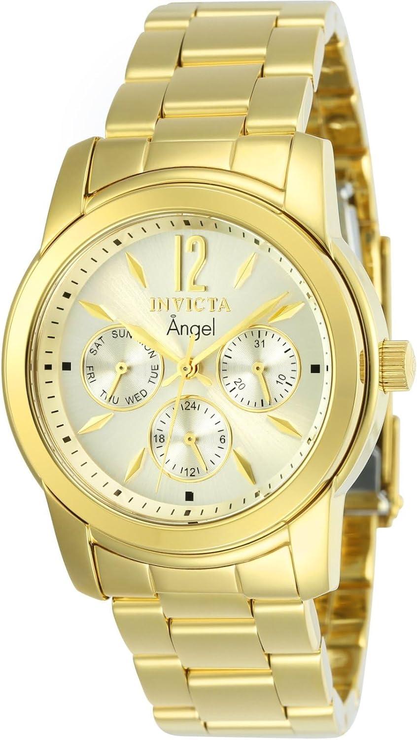 Invicta Women's 12551 Angel Analog Display Swiss Quartz Gold Watch
