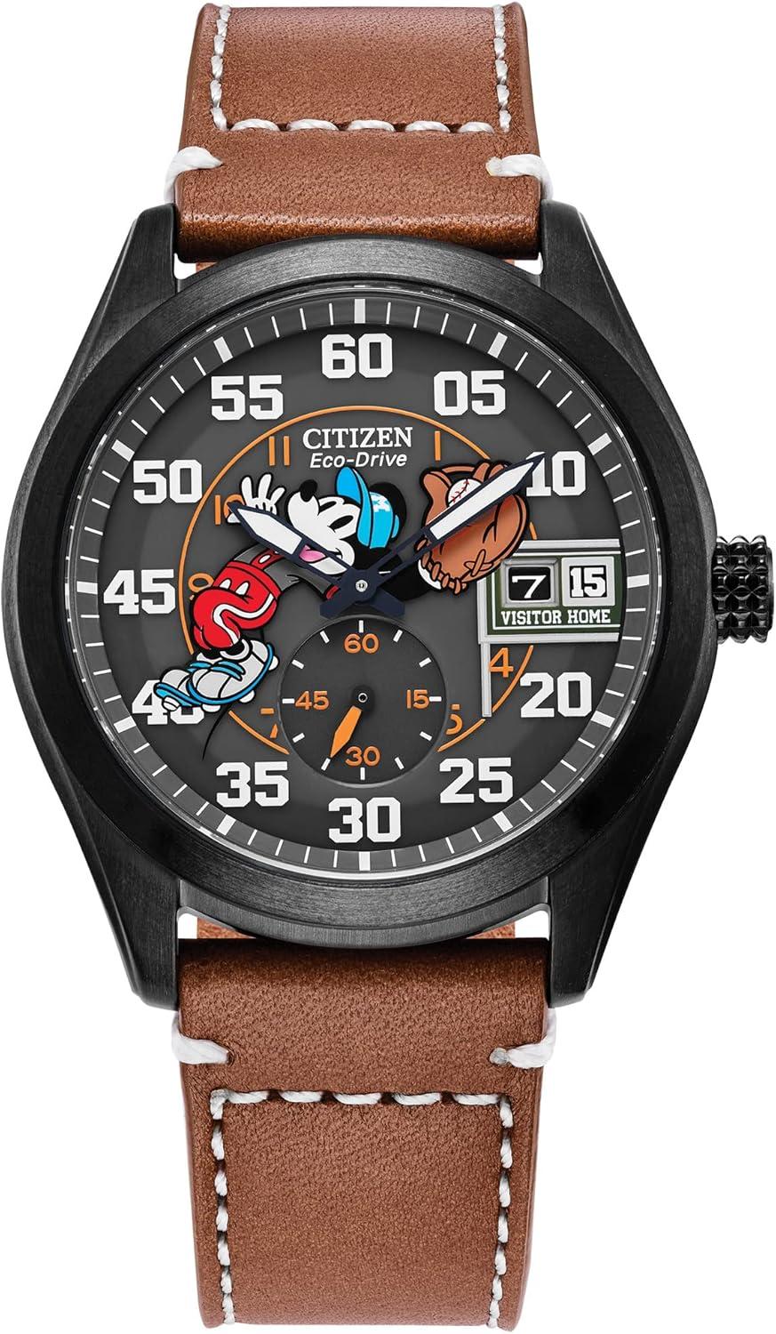 Citizen Men's Eco-Drive Disney Mickey Mouse Baseball Watch