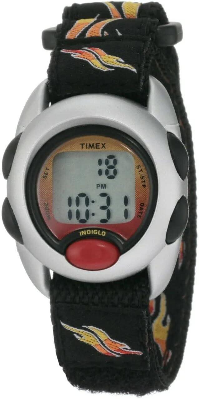 Timex Boys T78751 Time Machines Digital Flames Fast Wrap Velcro Strap Watch