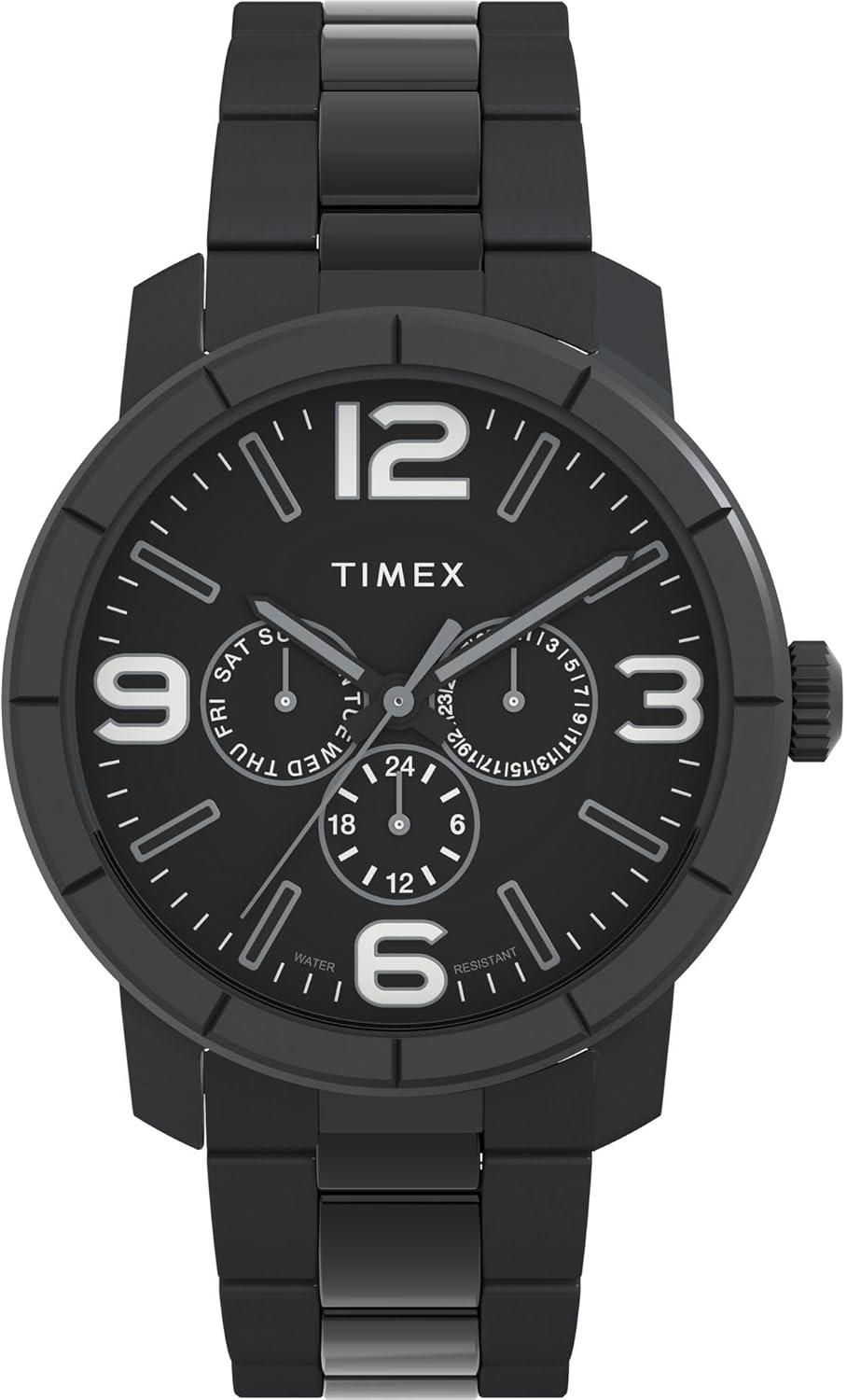 Timex Men's Mod 44mm Watch - Black Bracelet Black Dial Black Case